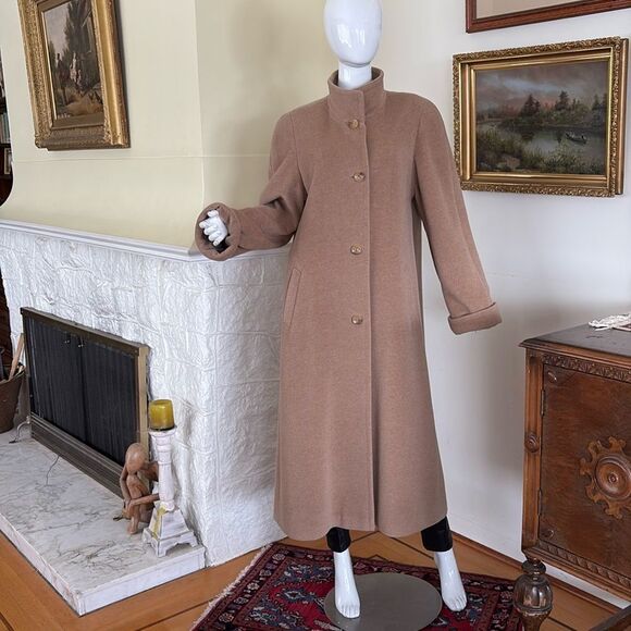 Marcona Angora & Wool Full Length Camel Coat - Picture 2 of 14